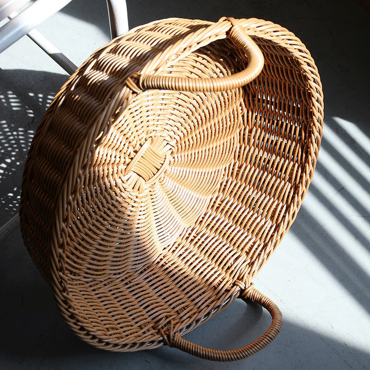 Large Handwoven Wicker Serving Basket Kalsten