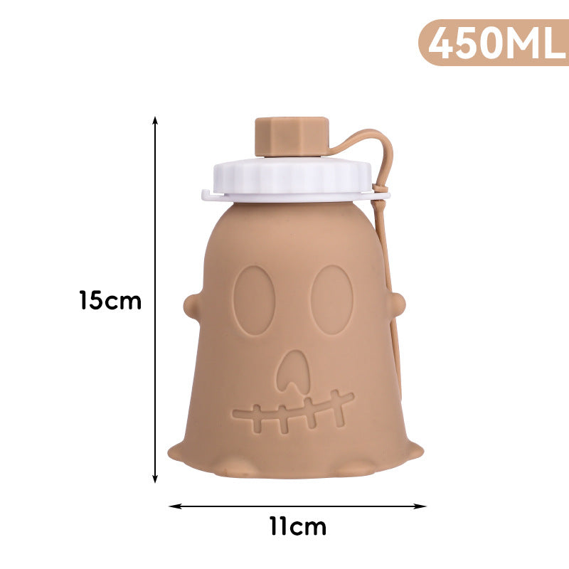 Unisex silicone drinking bottle with ghost design Kalsten