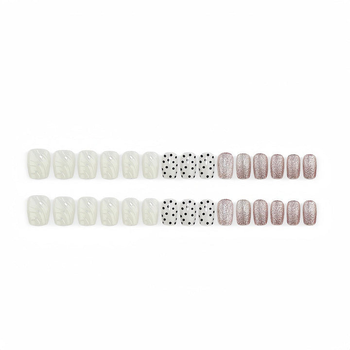 Artificial nails with diverse patterns and glitter effects Kalsten