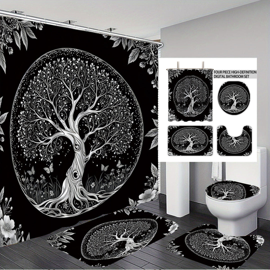 Artistic Tree Design Bathroom Set Kalsten