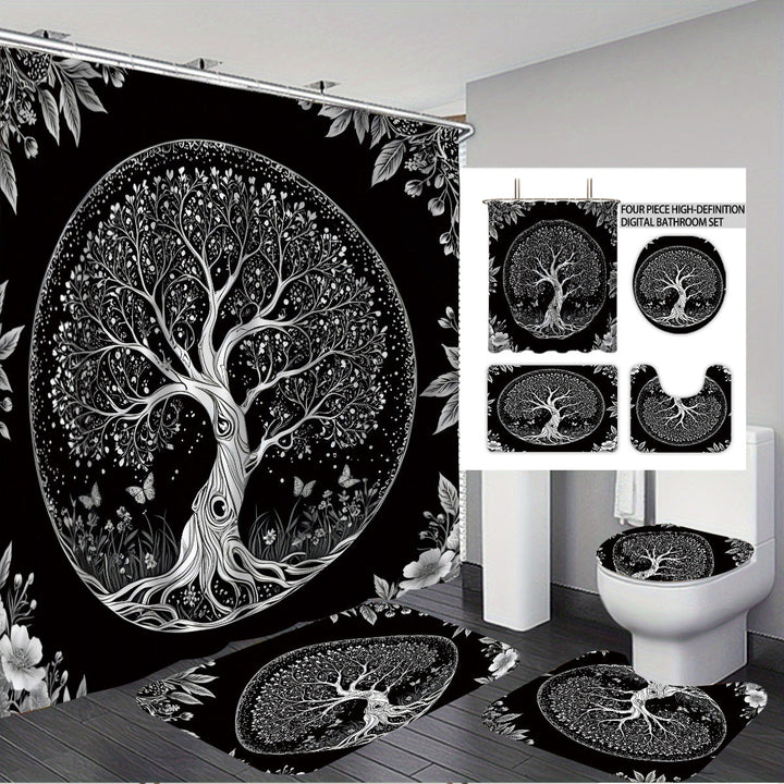 Artistic Tree Design Bathroom Set Kalsten