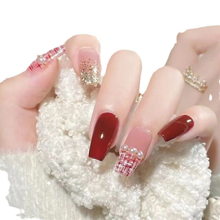 Fashionable artificial nails with glitter details Kalsten