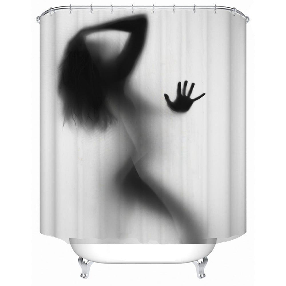 Artistic Silhouette Shower Curtain Kalsten