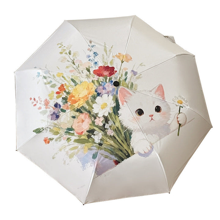Women's Folding Umbrella with Floral Accents Kalsten