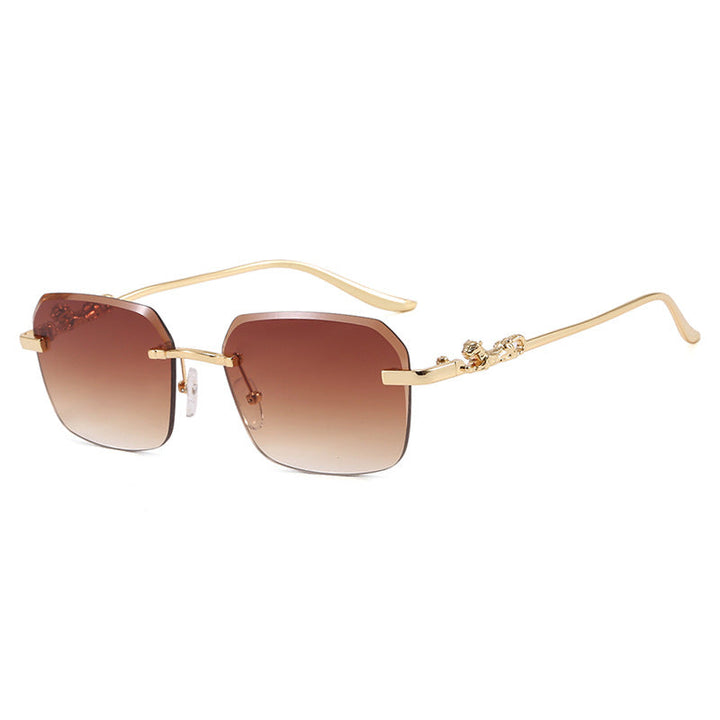 Women's fashionable square sunglasses with elegant gold frame and protective UV filter Kalsten