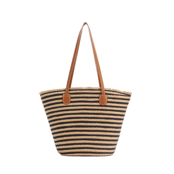 Generous beach bag with leather handles Kalsten