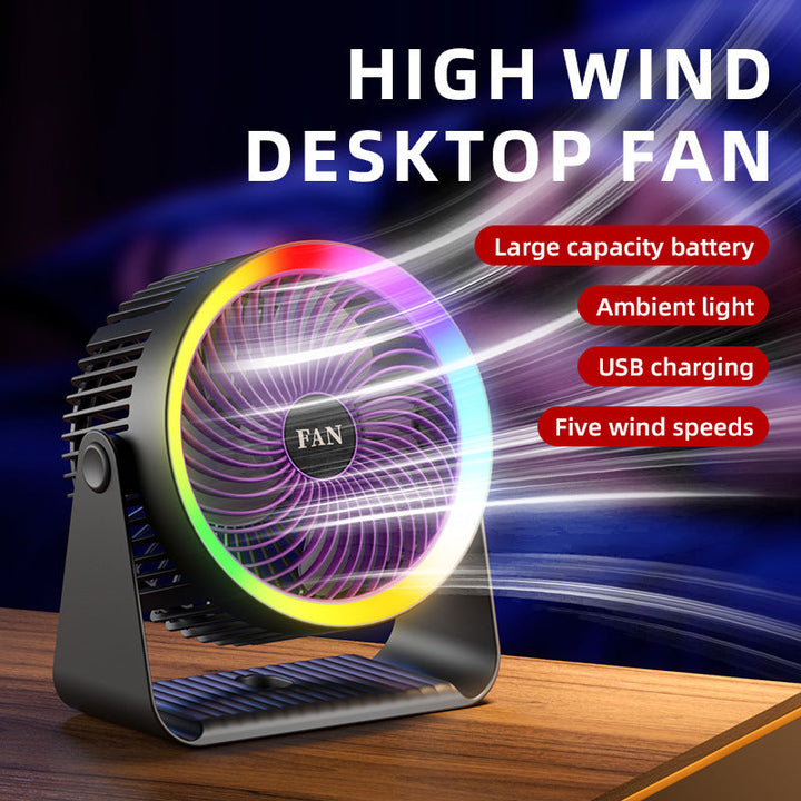 Unisex USB Rechargeable Multifunctional Desk Fan Kalsten