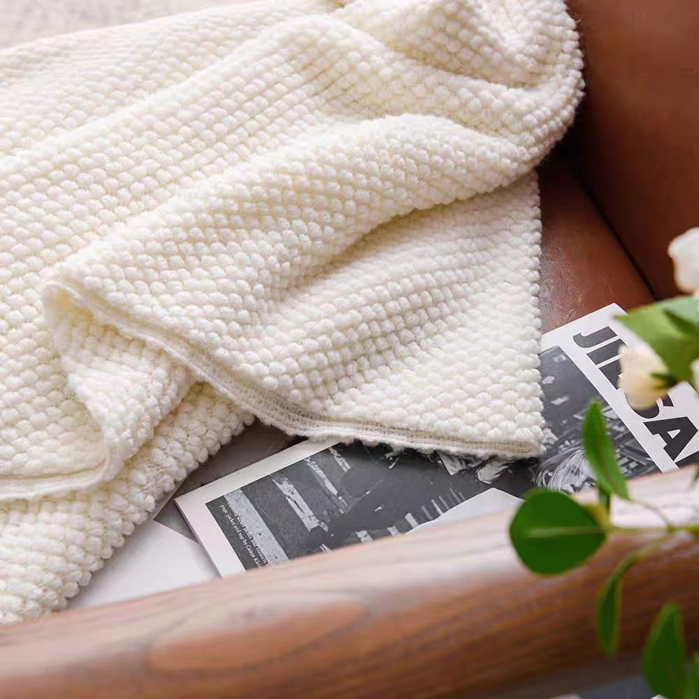 Ladies Cozy Waffle Texture Blanket Kalsten