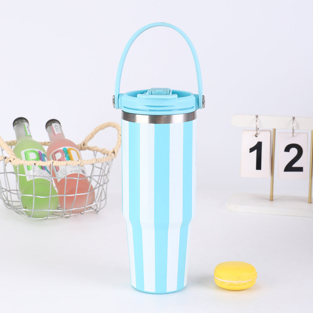 Ladies thermos cup with practical carrying handle from Kalsten