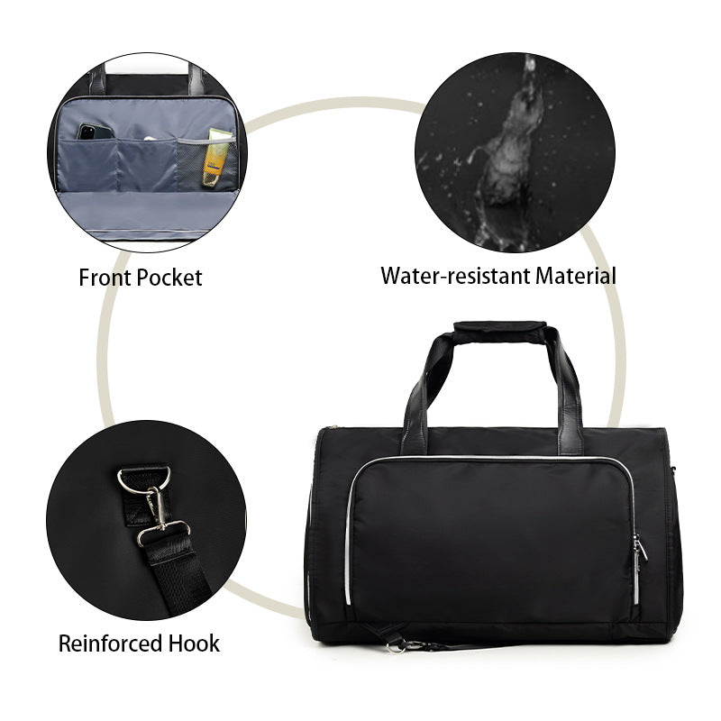 Elegant travel and sports bag with integrated suit compartment Kalsten