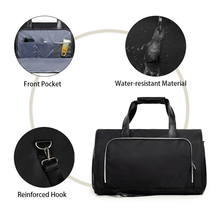 Elegant travel and sports bag with integrated suit compartment Kalsten