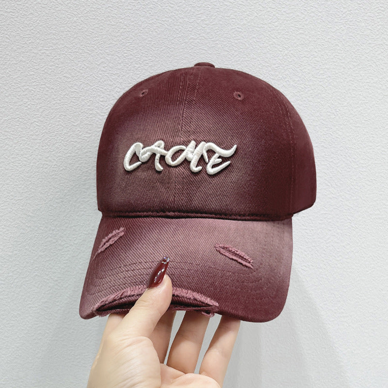 Men's Distressed Front Embroidered Baseball Cap Kalsten