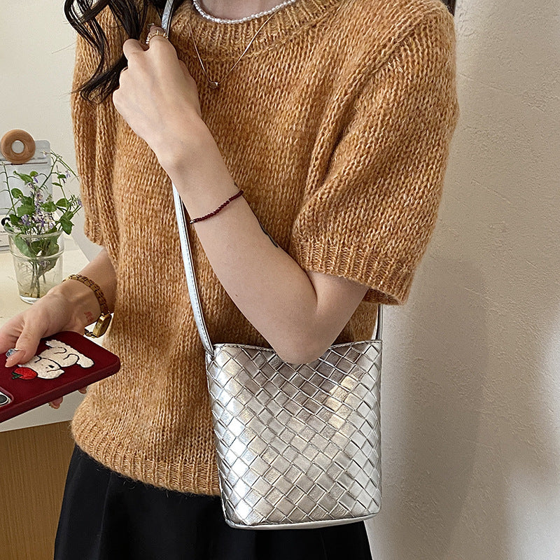 Woven Design Crossbody Handbag Acalora