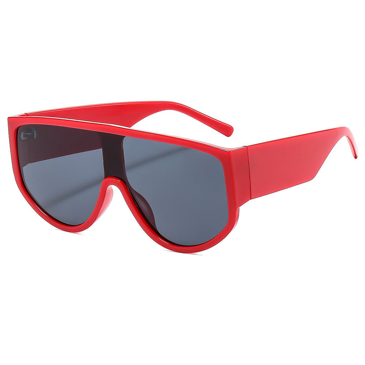 Women's fashion sunglasses with futuristic, transparent frame and large protection Kalsten