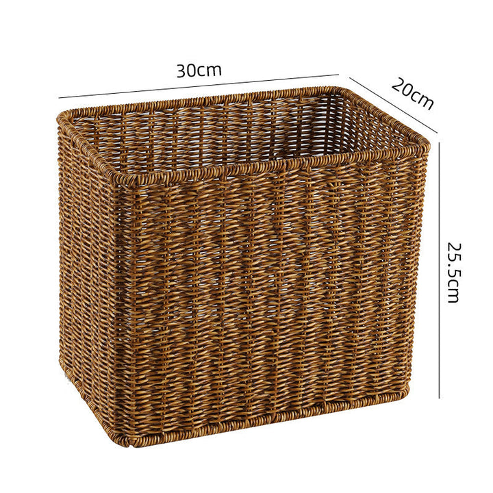 Handcrafted Rectangular Wicker Storage Bin Kalsten