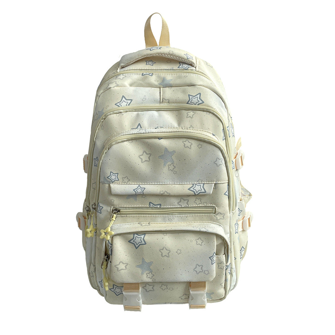 Star-Patterned School Backpack