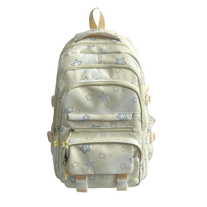 Star-Patterned School Backpack