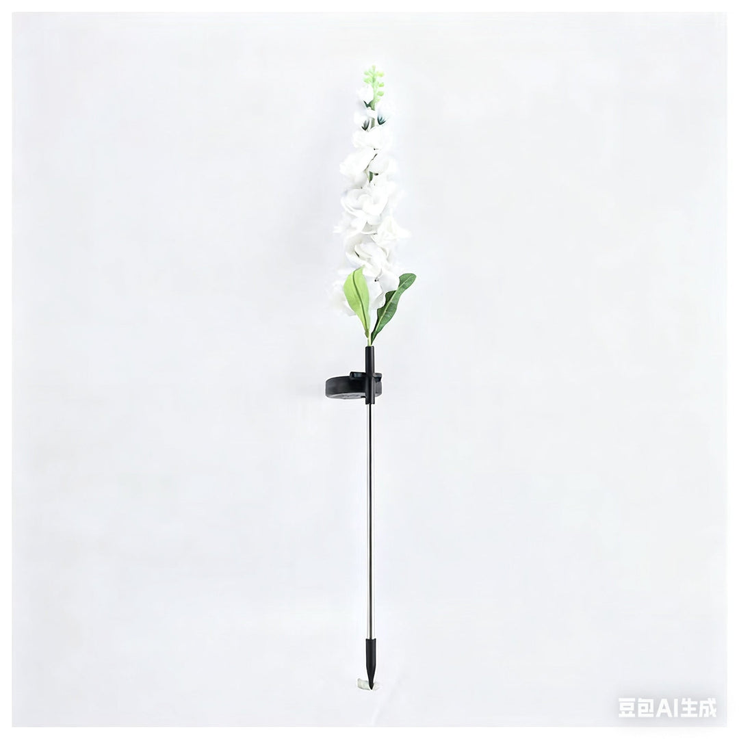 Decorative Tall Artificial Delphinium Garden Stake With Stainless Steel Spike And Adjustable Clip Kalsten