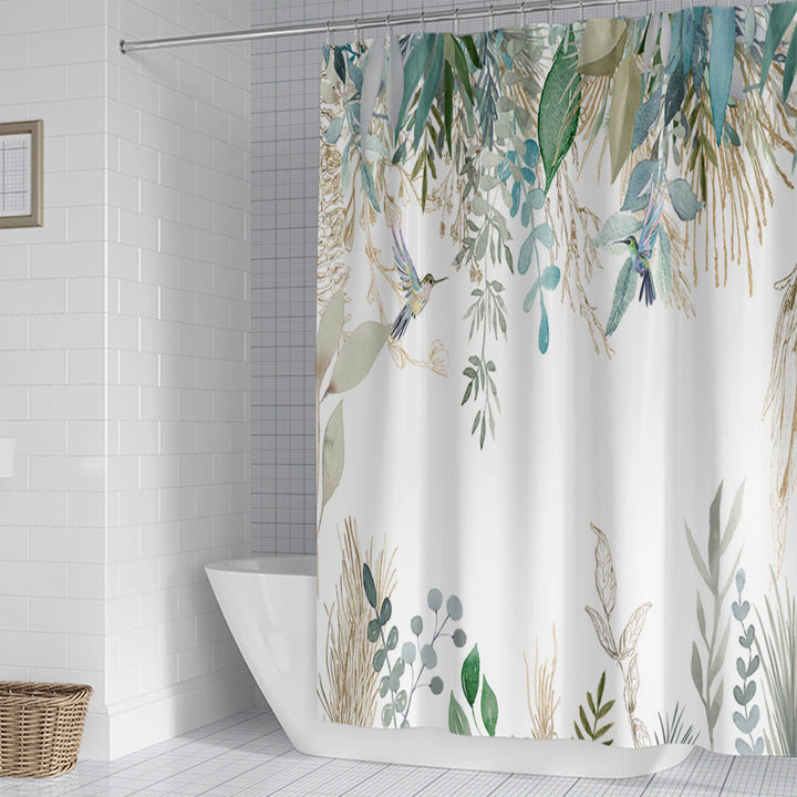 Floral Lavender Pattern Shower Curtain Kalsten
