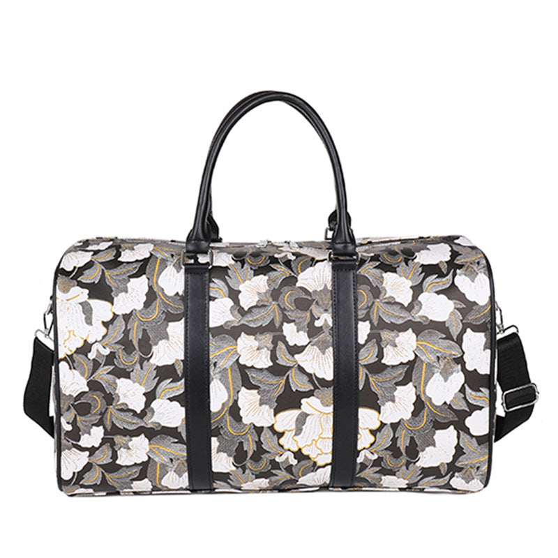 Elegant Floral Print Travel Duffle Bag Kalsten