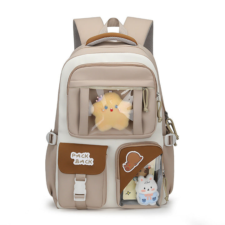 Playful backpack with transparent compartments Kalsten