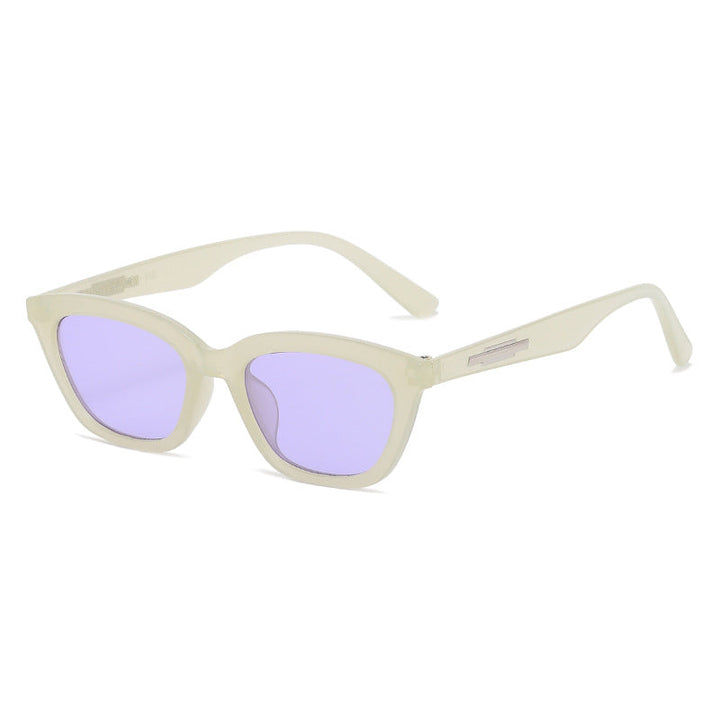 Women's fashionable Cat-Eye sunglasses with transparent frame and mirrored lenses Kalsten