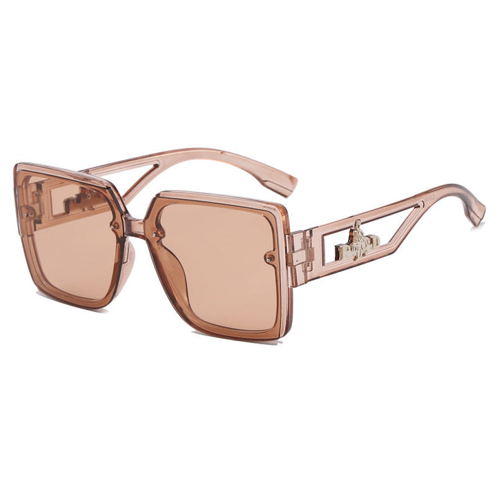 Ladies square designer sunglasses with elegant embellishments Kalsten