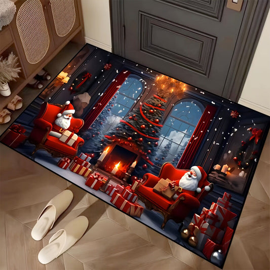 Festive Holiday-Themed Welcome Mat Acalora