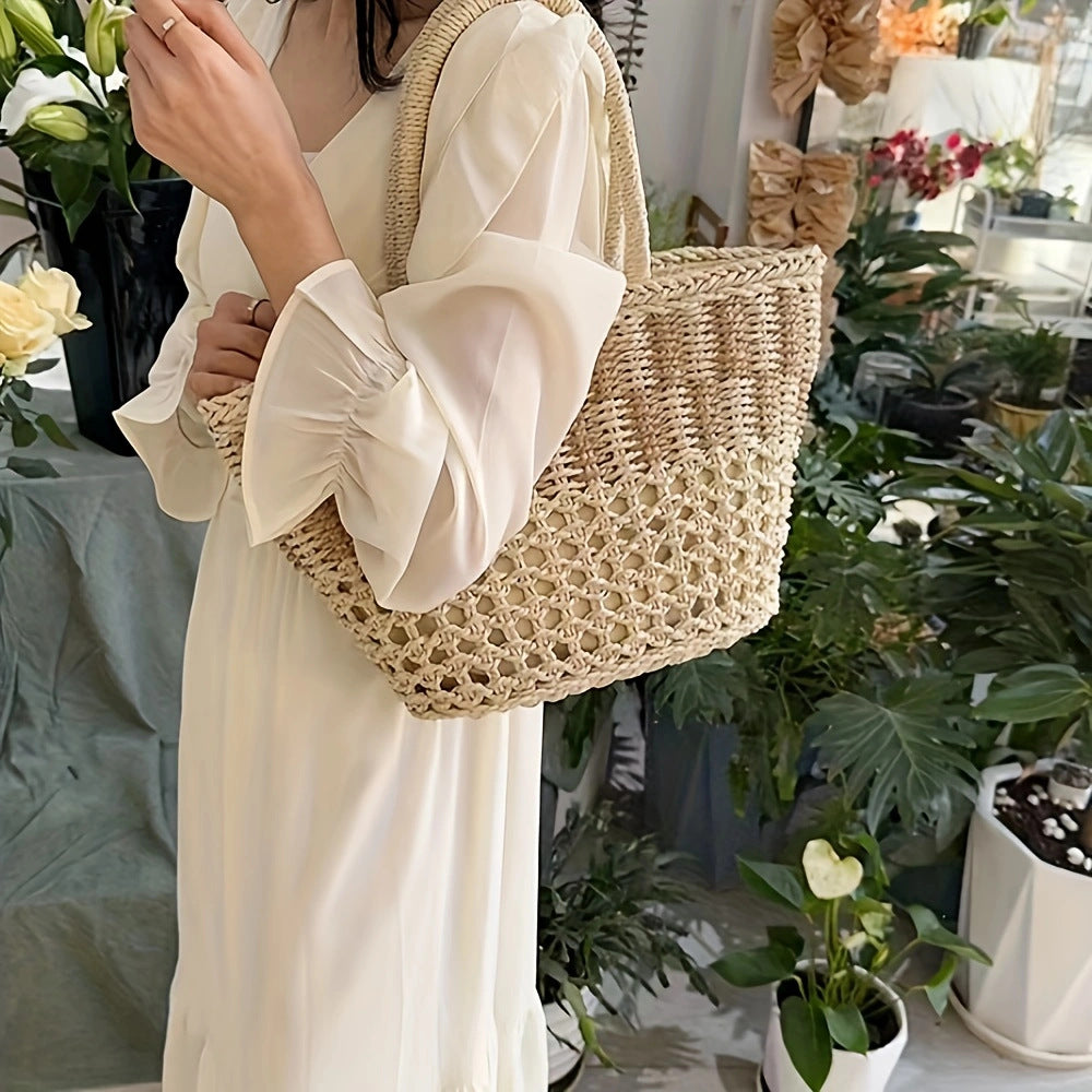 Handwoven basket bag with airy structure Kalsten