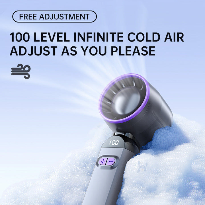 Women's Portable Turbo Cooling Fan with LED Display and Noise Reduction Kalsten