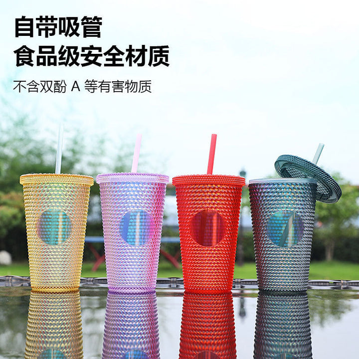 Unisex plastic drinking cup with textured design Kalsten