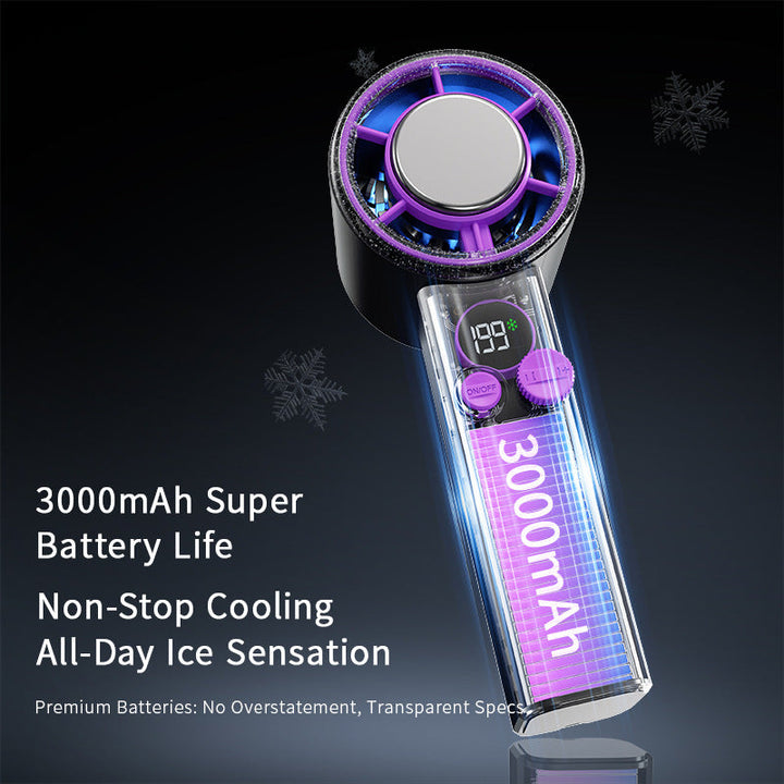 Ladies portable hand fan with digital temperature display Kalsten