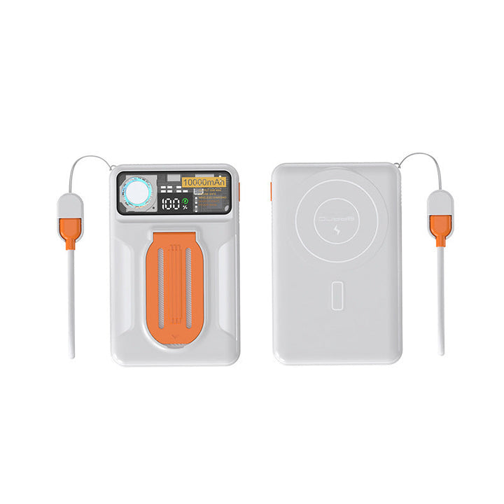 Portable power bank with integrated wireless charging station and precise LCD display Kalsten