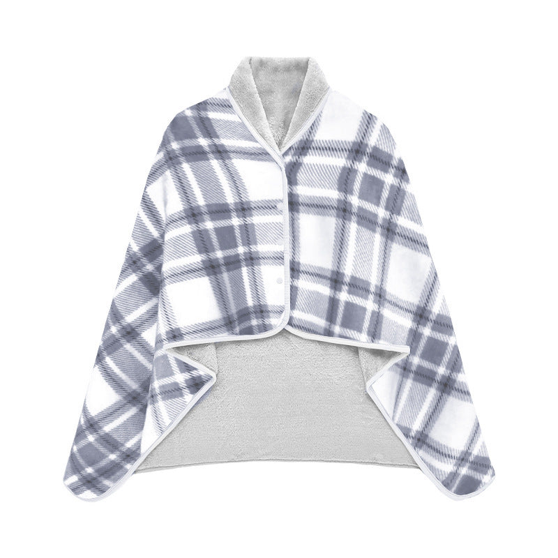 Women Comfortable Throw Blanket with Checkered Pattern Kalsten