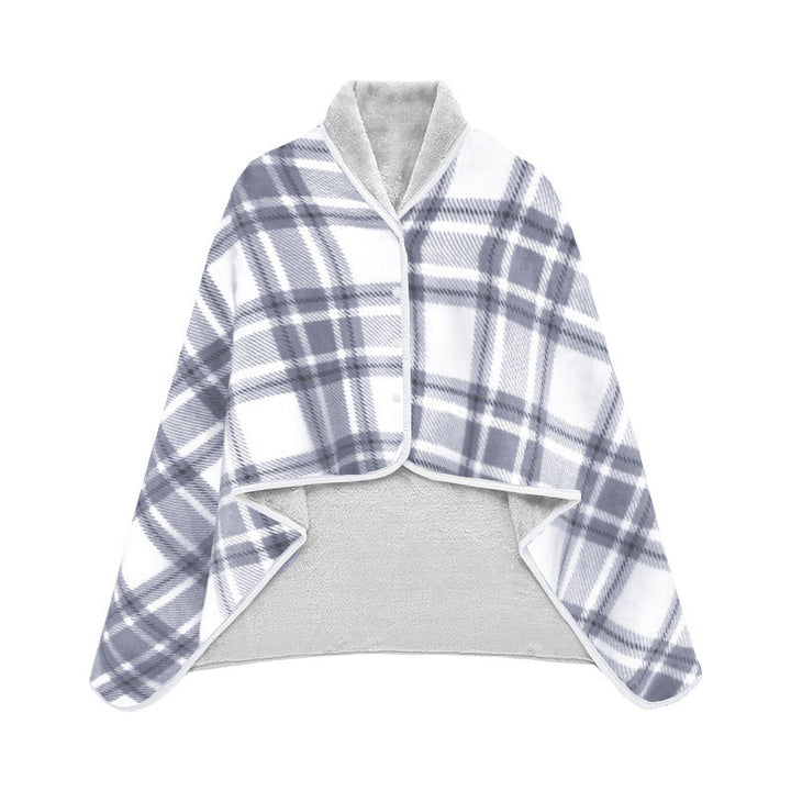 Women Comfortable Throw Blanket with Checkered Pattern Kalsten