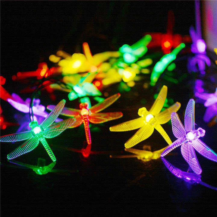 Kalsten | Outdoor Solar Dragonfly Waterproof LED Lights Festival Party Decoration String Lights