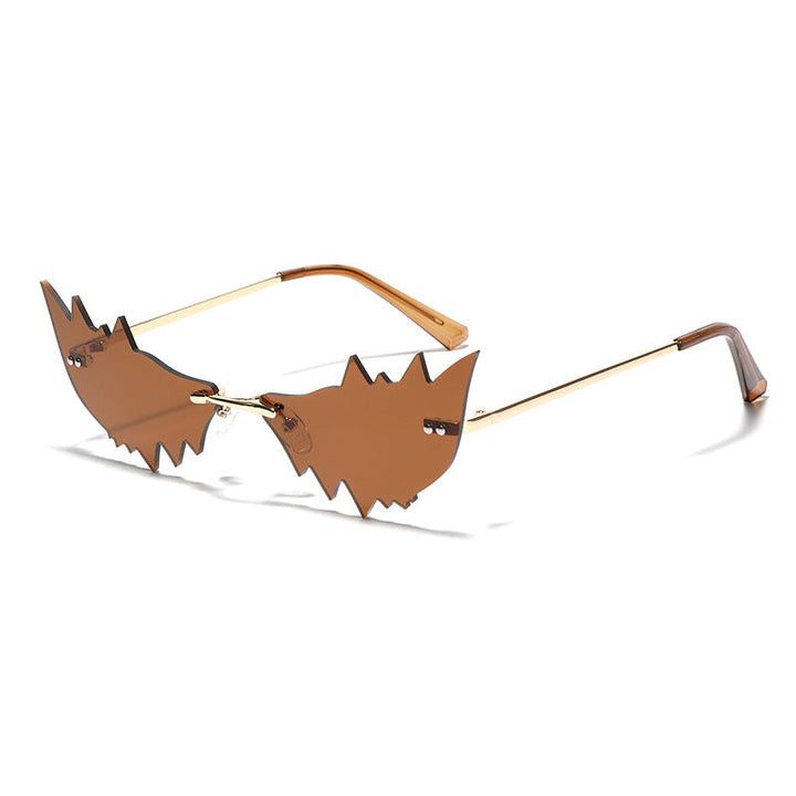 Ladies Trendy Cat Eye Sunglasses with Protective UV Filter and Unusual Frame Kalsten