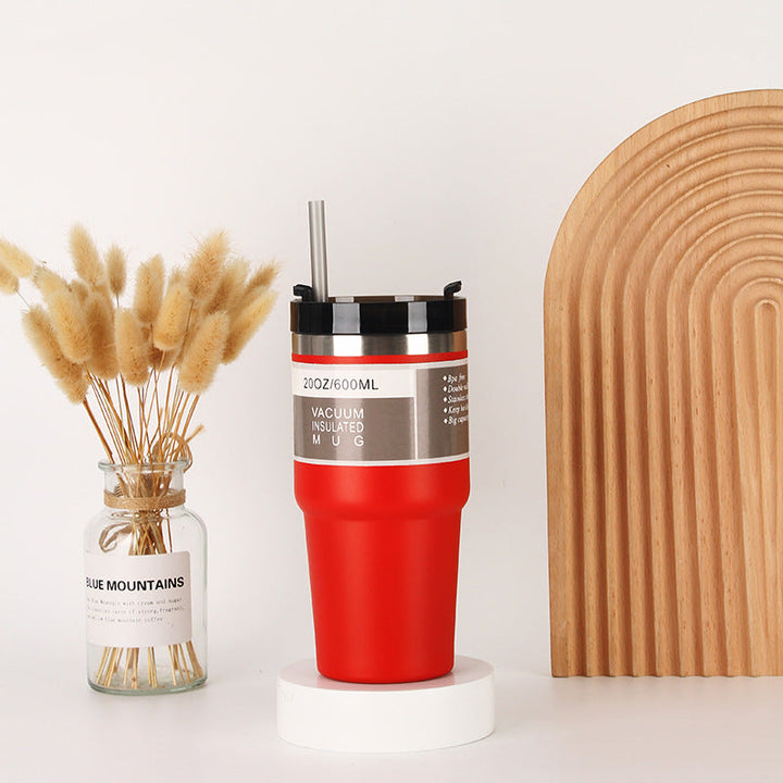 Unisex Insulated Drinking Cup with Integrated Straw Kalsten