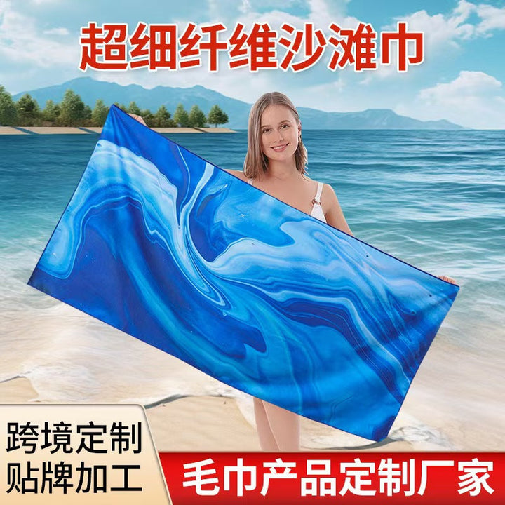 Ladies beach towel with maritime stripe pattern Kalsten
