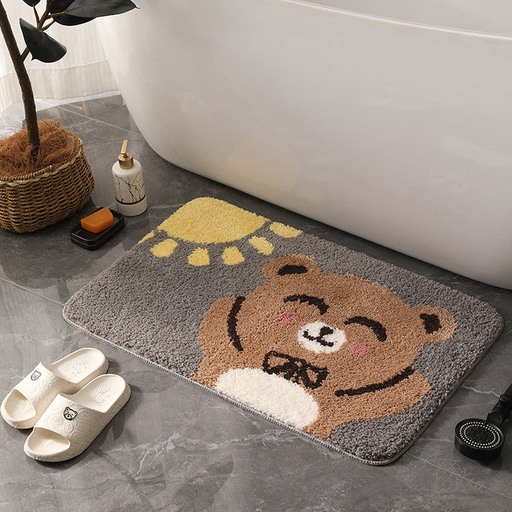 Playful Cartoon Bath Mat Kalsten