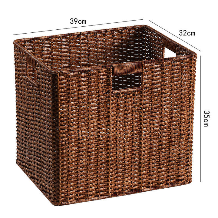 Large Woven Storage Bin with Ergonomic Cutout Handles Kalsten