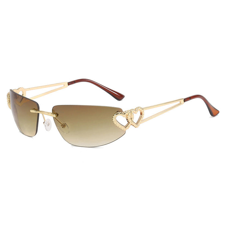 Women's Cat-Eye Sunglasses with Unique Heart Design and Protective UV Filter Kalsten