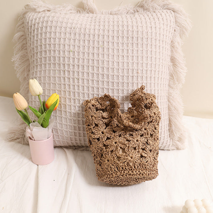 Handcrafted Macrame Bag In Floral Design Kalsten