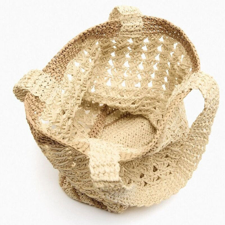 Handcrafted basket bag with modern striped design Kalsten