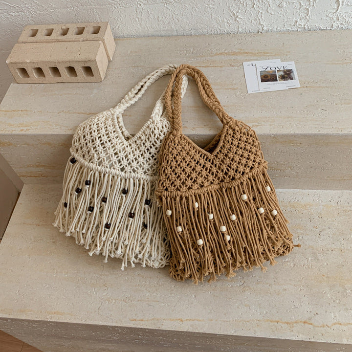 Handcrafted Macrame Bag with Tassels Kalsten