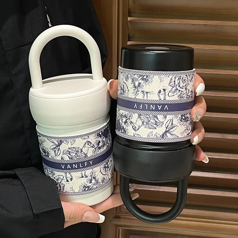 Women's stylish thermos cup with practical carrying handle Kalsten