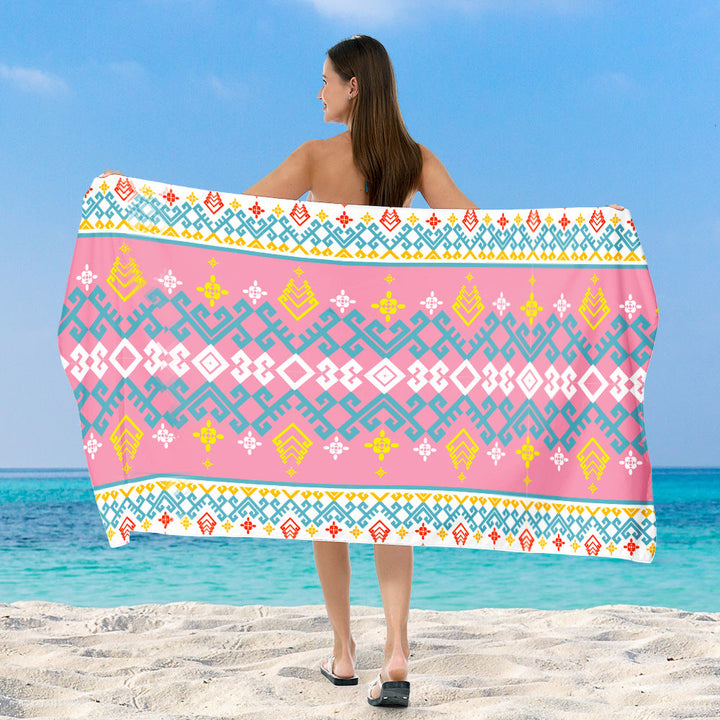 Beach blanket with exclusive geometric tribal design Kalsten