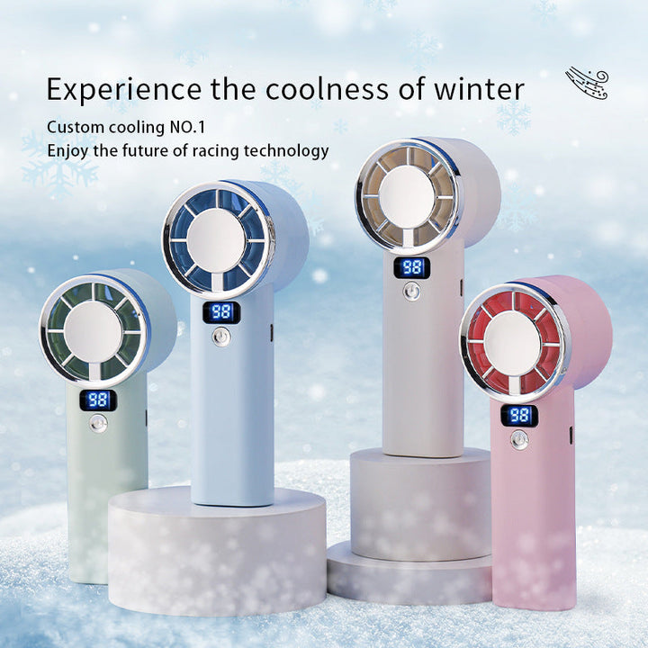 Ladies handheld fan with digital display and 3000mAh battery Kalsten