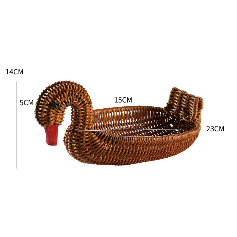 Decorative Woven Duck-Shaped Storage Basket Kalsten