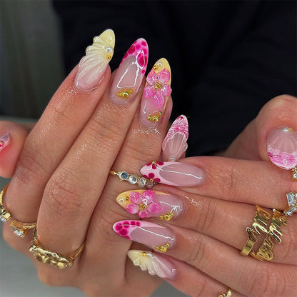 Artificial nails with exclusive flower design Acalora